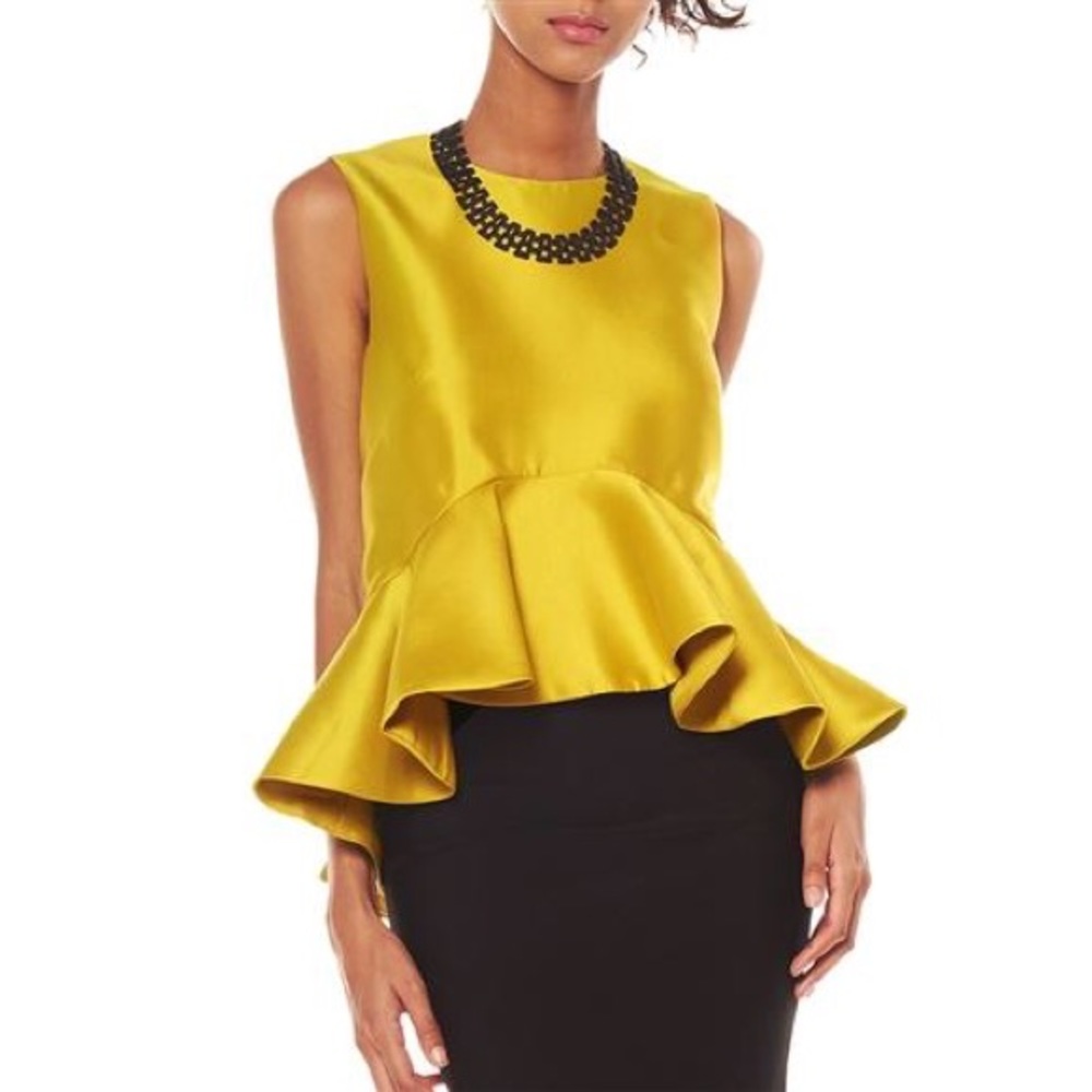 ❗️CLOSING SALE❗️ Mustard Ruffle Sleeveless Top